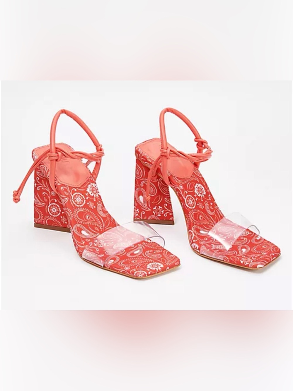 Schutz Tie Front Heeled Sandals - Mayala